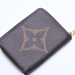 極美品 LOUIS VUITTON ルイヴィトン M69354 ジッピーコインパース モノグラム・ジャイアント コインケース 小銭入れ ブラウン 中古 4a005086