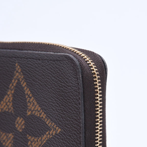 極美品 LOUIS VUITTON ルイヴィトン M69354 ジッピーコインパース モノグラム・ジャイアント コインケース 小銭入れ ブラウン 中古 4a005086