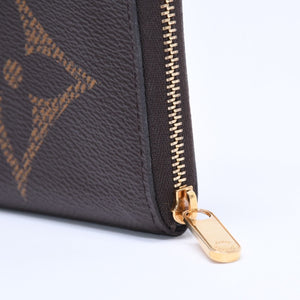 極美品 LOUIS VUITTON ルイヴィトン M69354 ジッピーコインパース モノグラム・ジャイアント コインケース 小銭入れ ブラウン 中古 4a005086
