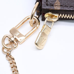 新品同様品 LOUIS VUITTON ルイヴィトン 草間 彌生 ミニ・ポシェット・アクセソワール M81866 ポーチ ブラウン マルチカラー 中古 4a005011