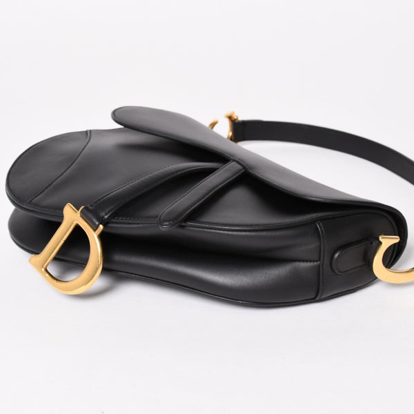 極美品 Christian Dior クリスチャンディオール SADDLE BAG サドルバッグ ワンショルダーバッグ M0455CBAA スムースカーフスキン 中古 4a004853