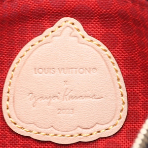 新品同様品 LOUIS VUITTON ルイヴィトン 草間 彌生 ミニ・ポシェット・アクセソワール M81866 ポーチ ブラウン マルチカラー 中古 4a005011