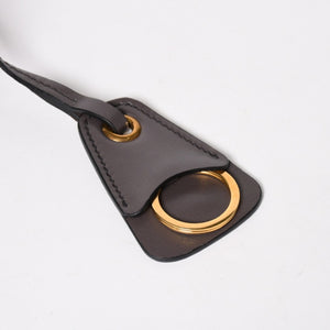 Very Good Condition MIU MIU Grace Looks Shoulder Bag 5BN088 Calf Leather Smoke Gray Handbag Gold Hardware Used 4a005275