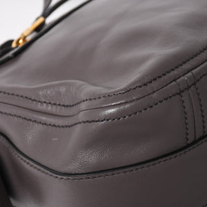 Very Good Condition MIU MIU Grace Looks Shoulder Bag 5BN088 Calf Leather Smoke Gray Handbag Gold Hardware Used 4a005275