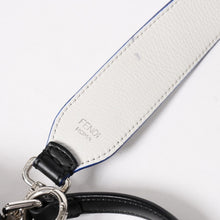 Load image into Gallery viewer, FENDI フェンディ ミニピーカブー ハンドバッグ 8BN244 ショルダーバッグ レースアップ ブラック ブルー ホワイト シルバー金具 美品 中古 4a005336