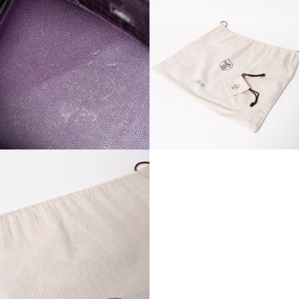 極美品 HERMES エルメス Birkin 40 バーキン40 ハンドバッグ □P刻印 アメジスト ポロサス 2012年製 シルバー金具 内縫い 中古 4a005364