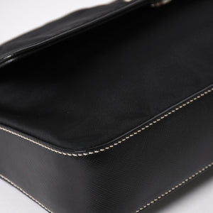 PRADA プラダ ハンドバッグ ショルダーバッグ ブラック ナイロン テスート サファーノ レザー 美品 中古 4a004862