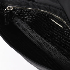 PRADA プラダ ハンドバッグ ショルダーバッグ ブラック ナイロン テスート サファーノ レザー 美品 中古 4a004862