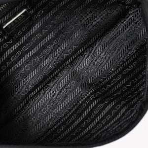 PRADA プラダ ハンドバッグ ショルダーバッグ ブラック ナイロン テスート サファーノ レザー 美品 中古 4a004862