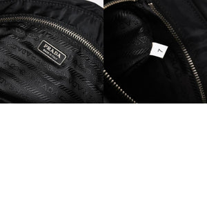 PRADA プラダ ハンドバッグ ショルダーバッグ ブラック ナイロン テスート サファーノ レザー 美品 中古 4a004862