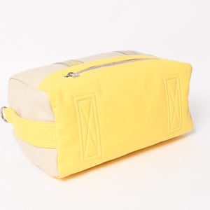CHANEL CHANEL Sports Line Boston Bag Coco Mark No. 12 Canvas Yellow Beige Silver Hardware Good Condition Used 4a004912