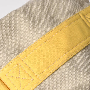 CHANEL CHANEL Sports Line Boston Bag Coco Mark No. 12 Canvas Yellow Beige Silver Hardware Good Condition Used 4a004912