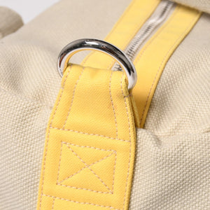 CHANEL CHANEL Sports Line Boston Bag Coco Mark No. 12 Canvas Yellow Beige Silver Hardware Good Condition Used 4a004912