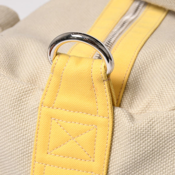 CHANEL CHANEL Sports Line Boston Bag Coco Mark No. 12 Canvas Yellow Beige Silver Hardware Good Condition Used 4a004912