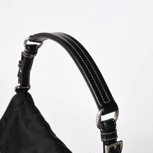 PRADA プラダ ハンドバッグ ショルダーバッグ ブラック ナイロン テスート サファーノ レザー 美品 中古 4a004862