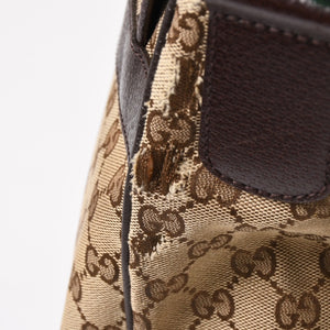 GUCCI Gucci Web Strap Messenger Shoulder Bag 233052 GG Canvas Sherry Line Brown Good Condition Used 4a004839