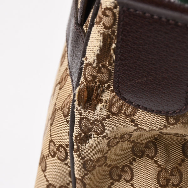 GUCCI Gucci Web Strap Messenger Shoulder Bag 233052 GG Canvas Sherry Line Brown Good Condition Used 4a004839