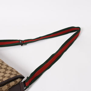 GUCCI Gucci Web Strap Messenger Shoulder Bag 233052 GG Canvas Sherry Line Brown Good Condition Used 4a004839