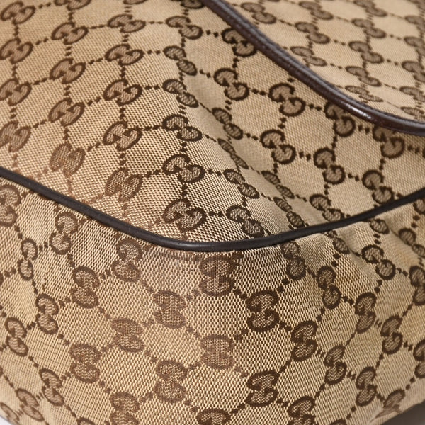 GUCCI Gucci Web Strap Messenger Shoulder Bag 233052 GG Canvas Sherry Line Brown Good Condition Used 4a004839