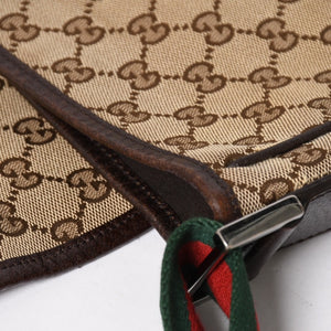 GUCCI Gucci Web Strap Messenger Shoulder Bag 233052 GG Canvas Sherry Line Brown Good Condition Used 4a004839