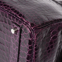 Load image into Gallery viewer, 極美品 HERMES エルメス Birkin 40 バーキン40 ハンドバッグ □P刻印 アメジスト ポロサス 2012年製 シルバー金具 内縫い 中古 4a005364