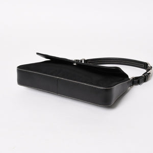 PRADA プラダ ハンドバッグ ショルダーバッグ ブラック ナイロン テスート サファーノ レザー 美品 中古 4a004862