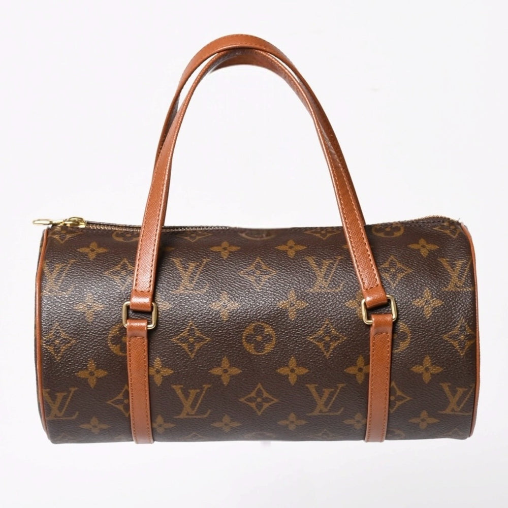 Very Good Condition LOUIS VUITTON Papillon 26 Handbag M51366 Monogram Brown Leather Gold Hardware Old Model Used 4a004870
