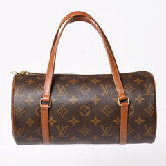 極美品 LOUIS VUITTON ルイヴィトン パピヨン26 ハンドバッグ M51366 モノグラム ブラウン レザー ゴールド金具 旧型 中古 4a004870