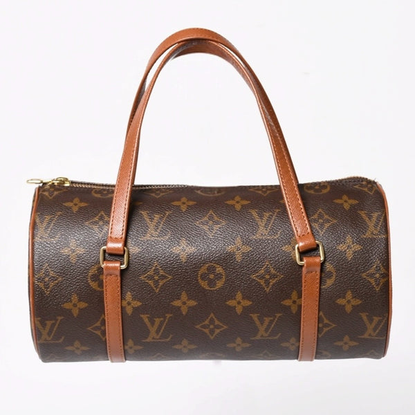 極美品 LOUIS VUITTON ルイヴィトン パピヨン26 ハンドバッグ M51366 モノグラム ブラウン レザー ゴールド金具 旧型 中古 4a004870