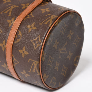 極美品 LOUIS VUITTON ルイヴィトン パピヨン26 ハンドバッグ M51366 モノグラム ブラウン レザー ゴールド金具 旧型 中古 4a004870