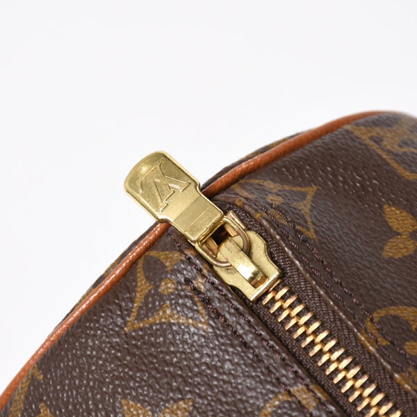 極美品 LOUIS VUITTON ルイヴィトン パピヨン26 ハンドバッグ M51366 モノグラム ブラウン レザー ゴールド金具 旧型 中古 4a004870