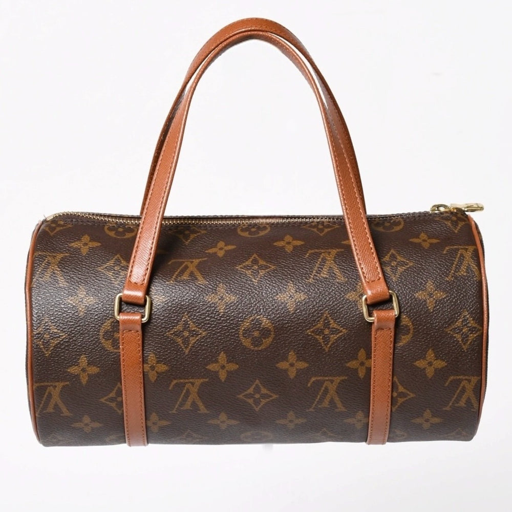 Very Good Condition LOUIS VUITTON Papillon 26 Handbag M51366 Monogram Brown Leather Gold Hardware Old Model Used 4a004870