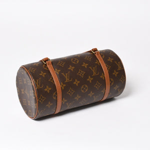 極美品 LOUIS VUITTON ルイヴィトン パピヨン26 ハンドバッグ M51366 モノグラム ブラウン レザー ゴールド金具 旧型 中古 4a004870
