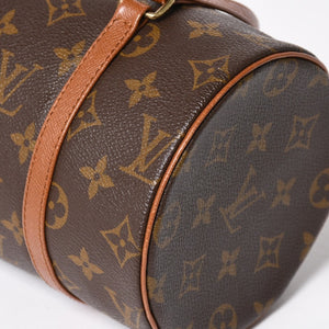極美品 LOUIS VUITTON ルイヴィトン パピヨン26 ハンドバッグ M51366 モノグラム ブラウン レザー ゴールド金具 旧型 中古 4a004870