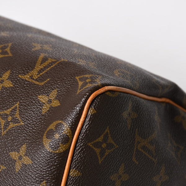LOUIS VUITTON ルイヴィトン スピーディ25 ハンドバック M41528 モノグラム PVC ヌメ革 レザー ブラウン ゴールド金具 美品 中古 4a004871