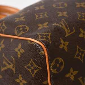 LOUIS VUITTON ルイヴィトン スピーディ25 ハンドバック M41528 モノグラム PVC ヌメ革 レザー ブラウン ゴールド金具 美品 中古 4a004871