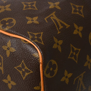 LOUIS VUITTON ルイヴィトン スピーディ25 ハンドバック M41528 モノグラム PVC ヌメ革 レザー ブラウン ゴールド金具 美品 中古 4a004871
