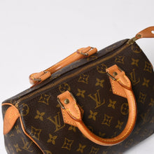 Load image into Gallery viewer, LOUIS VUITTON ルイヴィトン スピーディ25 ハンドバック M41528 モノグラム PVC ヌメ革 レザー ブラウン ゴールド金具 美品 中古 4a004871