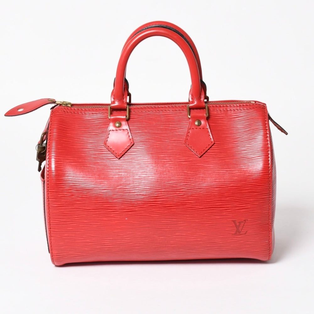 LOUIS VUITTON ルイヴィトン エピ スピーディ25 ハンドバッグ M43017 エピ レザー レッド ゴールド金具 美品 中古 4a005048