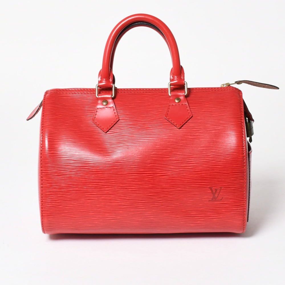 LOUIS VUITTON ルイヴィトン エピ スピーディ25 ハンドバッグ M43017 エピ レザー レッド ゴールド金具 美品 中古 4a005048