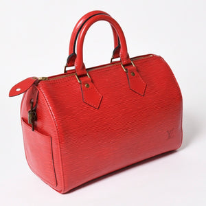 LOUIS VUITTON ルイヴィトン エピ スピーディ25 ハンドバッグ M43017 エピ レザー レッド ゴールド金具 美品 中古 4a005048