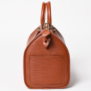 極美品 LOUIS VUITTON ルイヴィトン エピ スピーディ25 ハンドバッグ ブラウン ゴールド金具 M43013 中古 4a004848