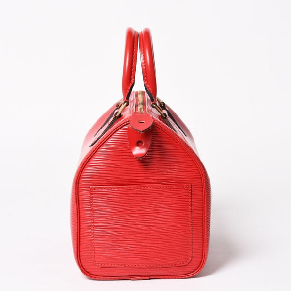 LOUIS VUITTON ルイヴィトン スピーディ25 ハンドバッグ M43017 エピ レザー レッド ゴールド金具 美品 中古 4a004957