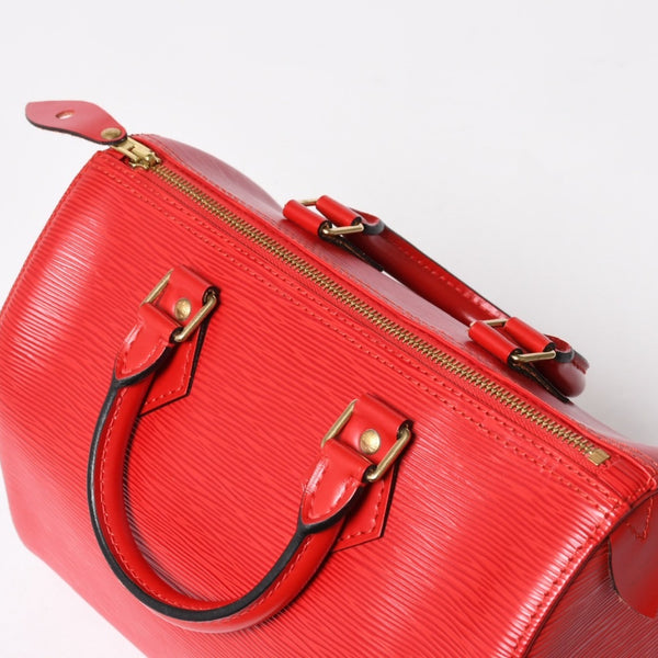 LOUIS VUITTON ルイヴィトン スピーディ25 ハンドバッグ M43017 エピ レザー レッド ゴールド金具 美品 中古 4a004957