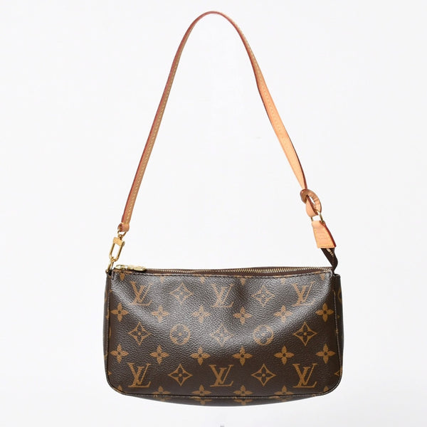 極美品 LOUIS VUITTON ルイヴィトン モノグラム ポシェット アクセソワール アクセサリーポーチ ハンドバッグ ショルダーバッグ M51980 中古 4a004872