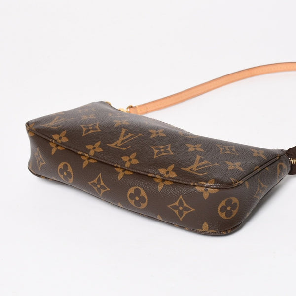 極美品 LOUIS VUITTON ルイヴィトン モノグラム ポシェット アクセソワール アクセサリーポーチ ハンドバッグ ショルダーバッグ M51980 中古 4a004872