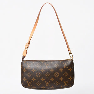極美品 LOUIS VUITTON ルイヴィトン モノグラム ポシェット アクセソワール アクセサリーポーチ ハンドバッグ ショルダーバッグ M51980 中古 4a004872