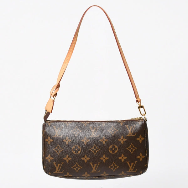 極美品 LOUIS VUITTON ルイヴィトン モノグラム ポシェット アクセソワール アクセサリーポーチ ハンドバッグ ショルダーバッグ M51980 中古 4a004872