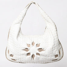 Load image into Gallery viewer, 極美品 BOTTEGA VENETA ボッテガヴェネタ ホーボー ハンドバッグ ショルダーバッグ イントレチャート ホワイト アイボリー 中古 4a004834
