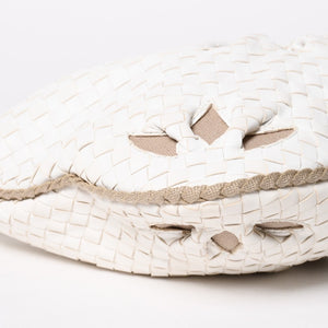 極美品 BOTTEGA VENETA ボッテガヴェネタ ホーボー ハンドバッグ ショルダーバッグ イントレチャート ホワイト アイボリー 中古 4a004834